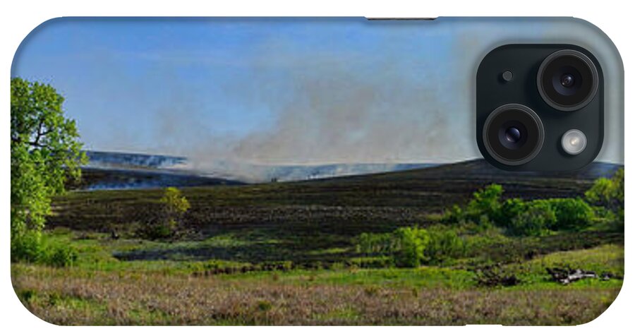 Burn iPhone Case featuring the photograph Flint Hills Controlled Burn by Alan Hutchins