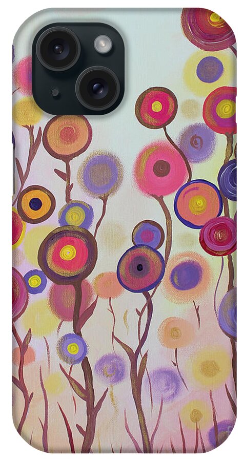 Floral iPhone Case featuring the painting Floral Jewels by Stacey Zimmerman