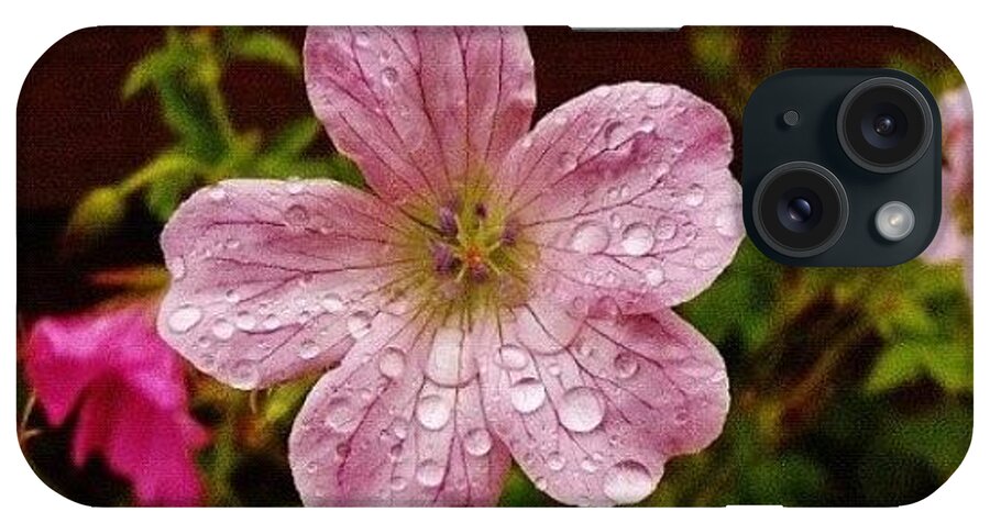 Instagram iPhone Case featuring the photograph Flower After The Rain. #flower #pink by Mike Williams