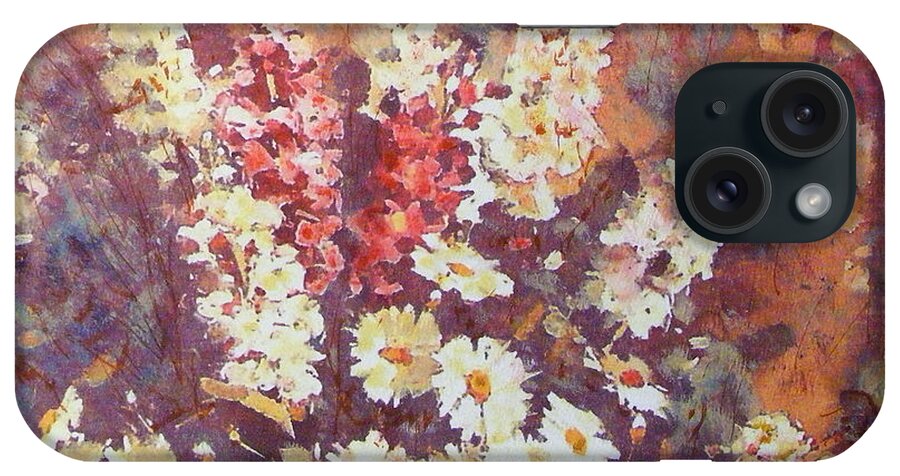 Flower iPhone Case featuring the painting Flower Profusion by Richard James Digance