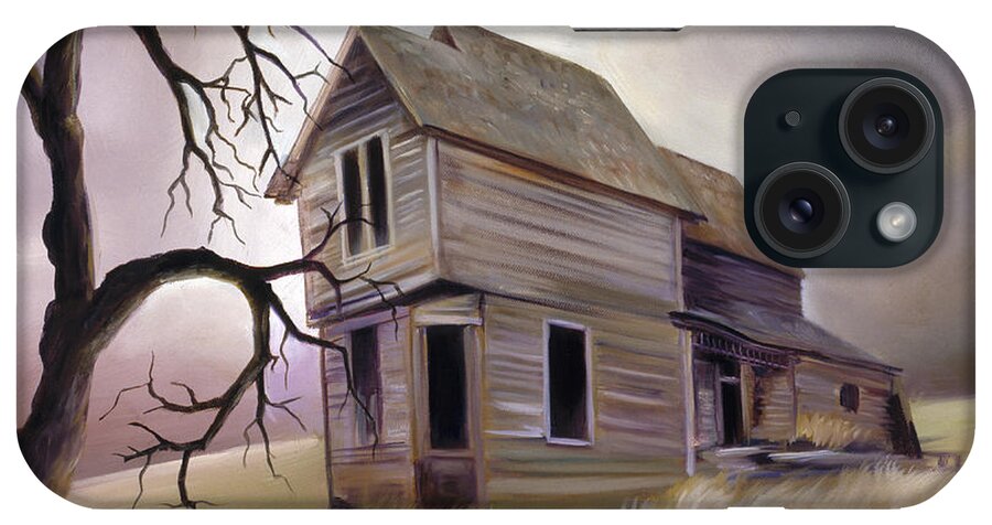 Haunted iPhone Case featuring the painting Forgotten but not Gone by James Hill