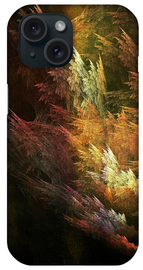 Fractal iPhone Case featuring the digital art Fractal Forest by Bonnie Bruno