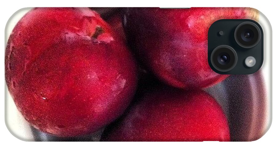 Food iPhone Case featuring the photograph Fresh Picked Plums by Crystal Peterson