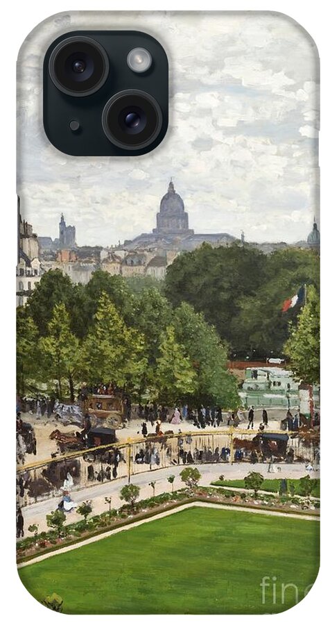 French iPhone Case featuring the painting Garden of the Princess by Claude Monet