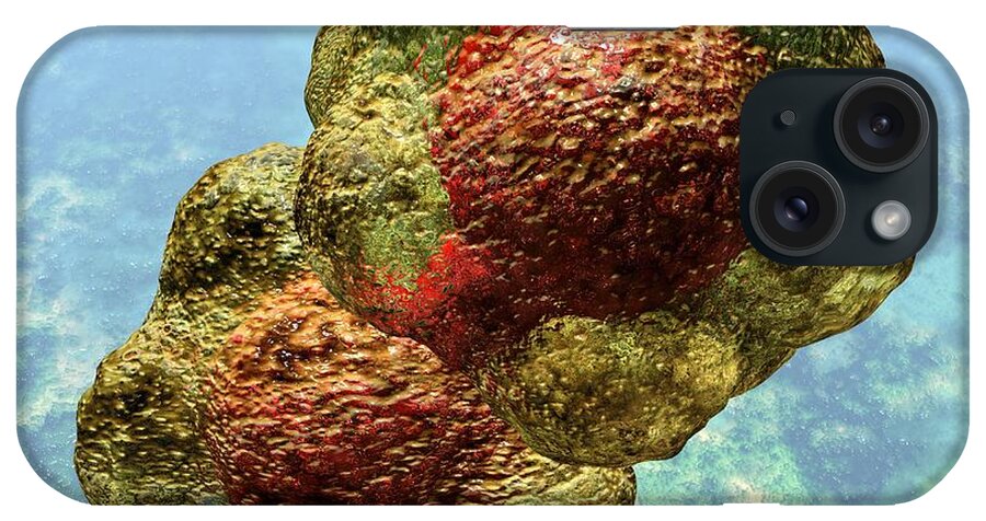 Biological iPhone Case featuring the digital art Geminivirus particle by Russell Kightley