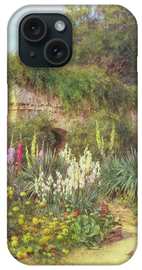 In Munstead Wood Garden iPhone Case featuring the painting Gertrude Jekyll's Garden by Helen Allingham
