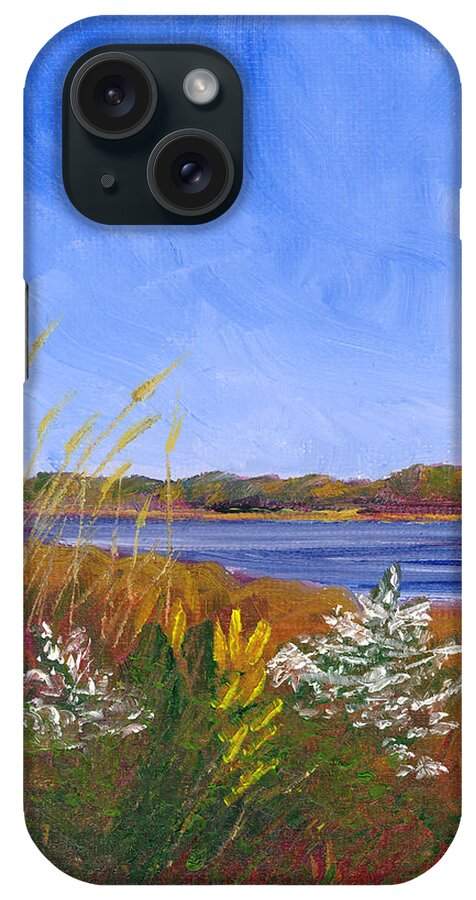 Delaware iPhone Case featuring the painting Golden Delaware River by Jackie Irwin