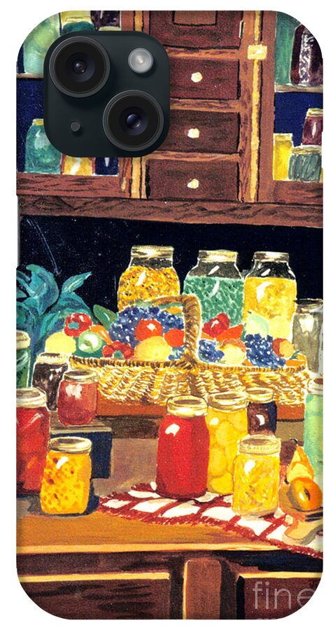 Canning iPhone Case featuring the painting Granny's Cupboard by Julie Brugh Riffey