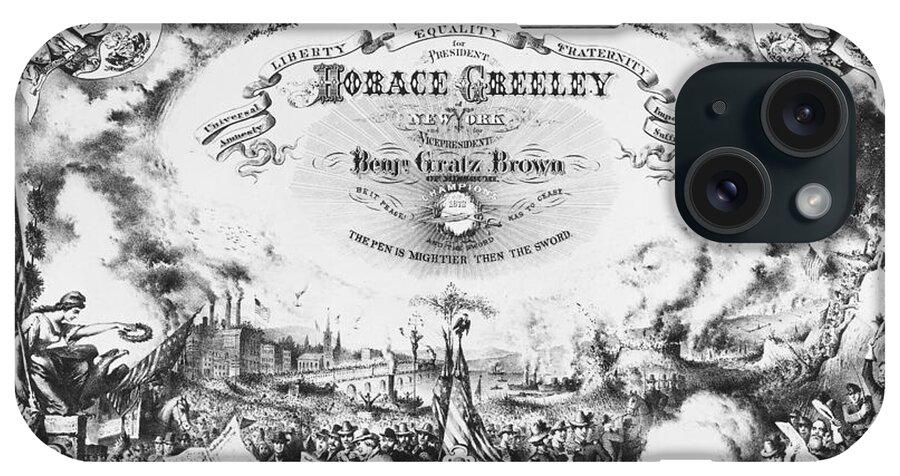 1872 iPhone Case featuring the photograph Greeley: Election Of 1872 by Granger