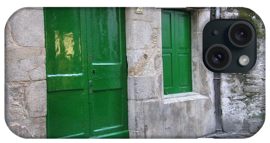 Closed Door iPhone Case featuring the photograph Green Door by Arlene Carmel