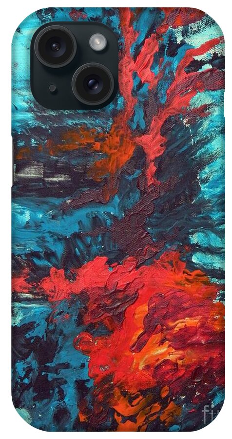  Abstract Painting iPhone Case featuring the painting Gut Feeling by Everette McMahan jr