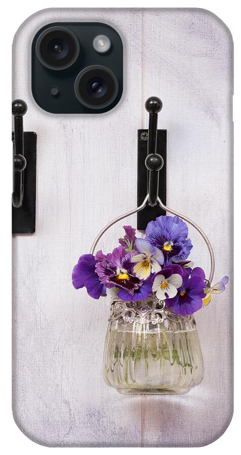 Pansies iPhone Case featuring the photograph Hanging Pansies by Amanda Elwell