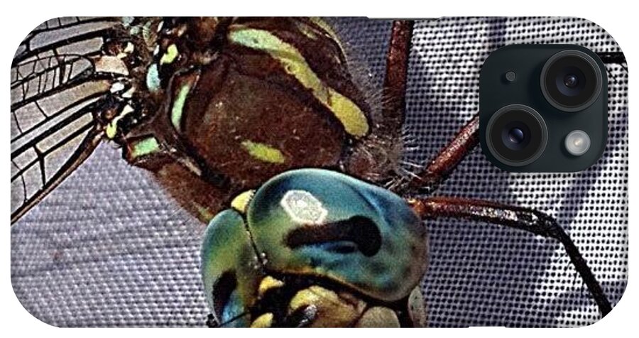  iPhone Case featuring the photograph Happy Dragonfly With Big Smile by Rita Frederick