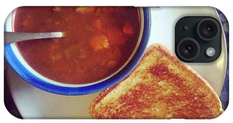 Grilled iPhone Case featuring the photograph He's Still Spoiling Me. Yummy Lunch by Nat Lawrence