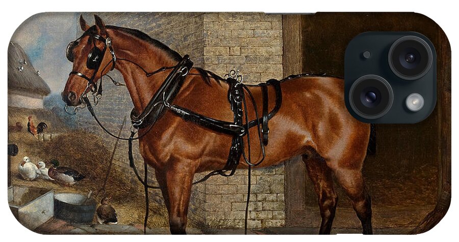 Saddlebred iPhone Case featuring the painting Horse in Harness by Robert Nightingale
