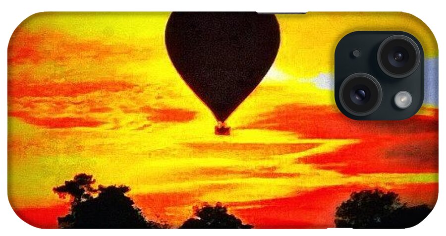 Summer iPhone Case featuring the photograph #hotairballon #balloon #summer #sunset by Mark Thornton