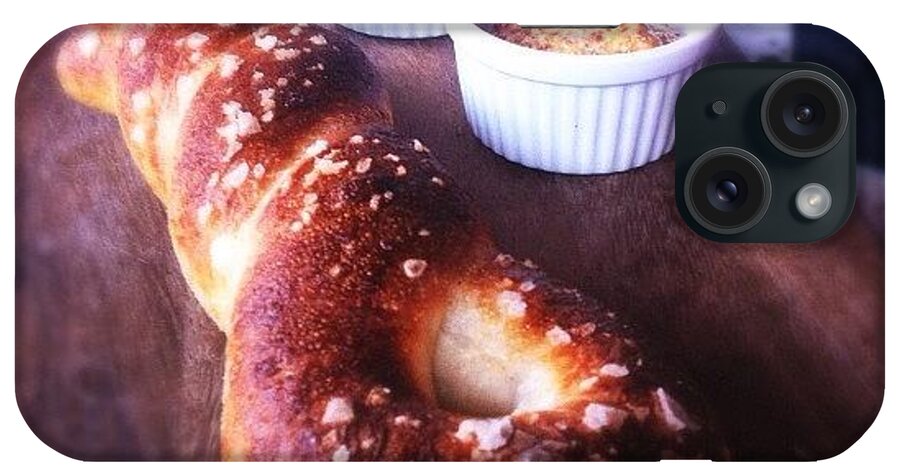 Carbs iPhone Case featuring the photograph Housemade Pretzel + Two Types Of by Shana Ray