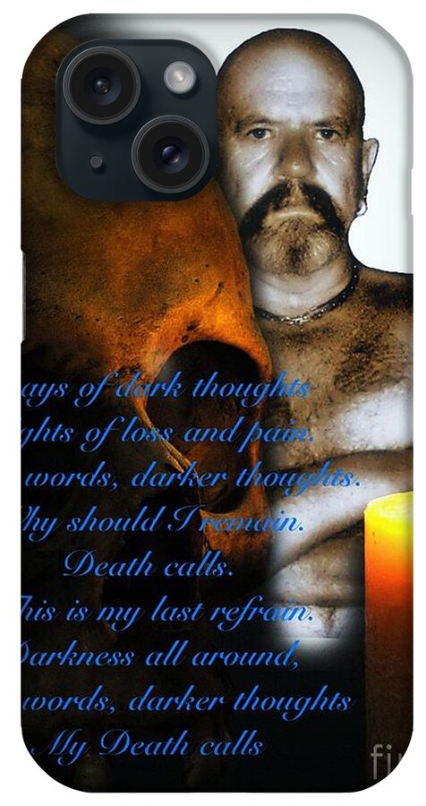 Death iPhone Case featuring the mixed media I awoke from a terrible Dream 2 by Blair Stuart