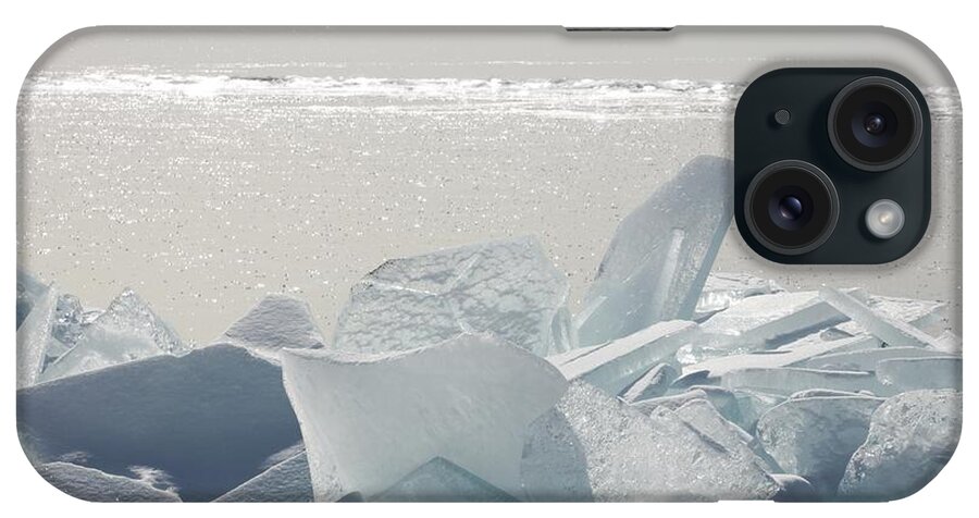 Lake Superior iPhone Case featuring the photograph Ice Chunks On The Shores Of Lake by Susan Dykstra
