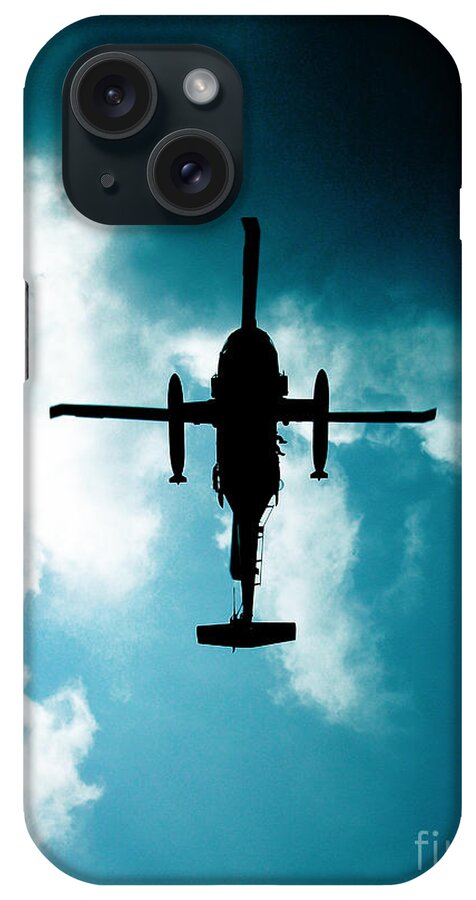 Helicopter iPhone Case featuring the photograph Impending Doom by Lisa Lambert-Shank