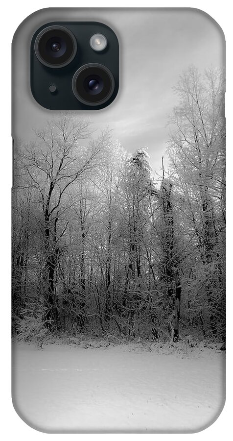 B&w iPhone Case featuring the photograph Impressionist Snow by Lori Coleman