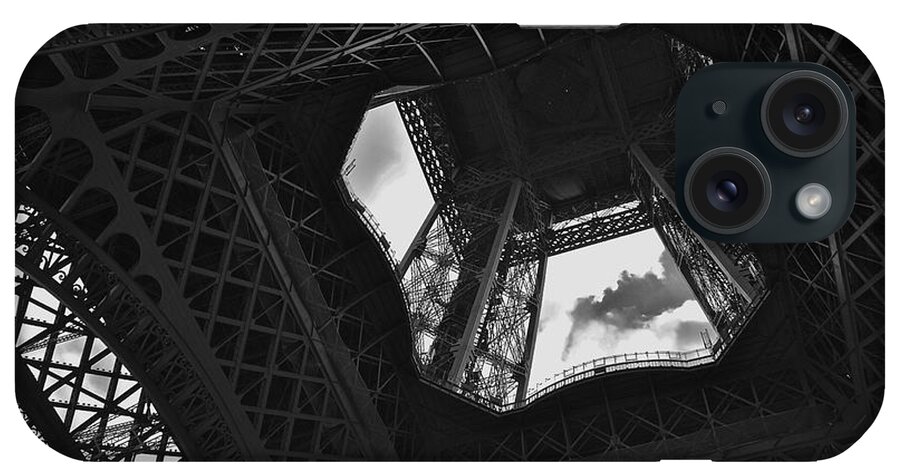Eiffel Tower iPhone Case featuring the photograph Inside the Eiffel Tower by Eric Tressler