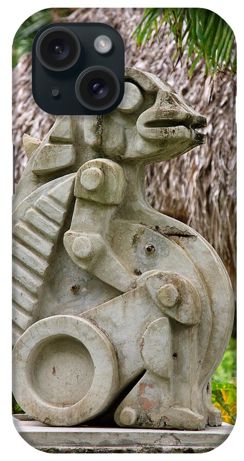Caribbean iPhone Case featuring the photograph Intriguing Taino Sculpture by Karen Lee Ensley