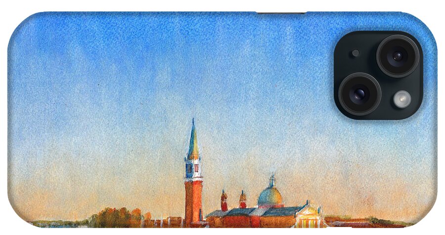 Isola iPhone Case featuring the painting Isola di San Giorgio Venice Italy by Dai Wynn