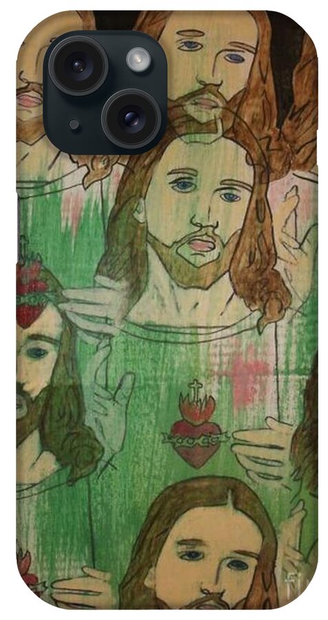 Jesus iPhone Case featuring the painting Jesus by Samantha Lusby