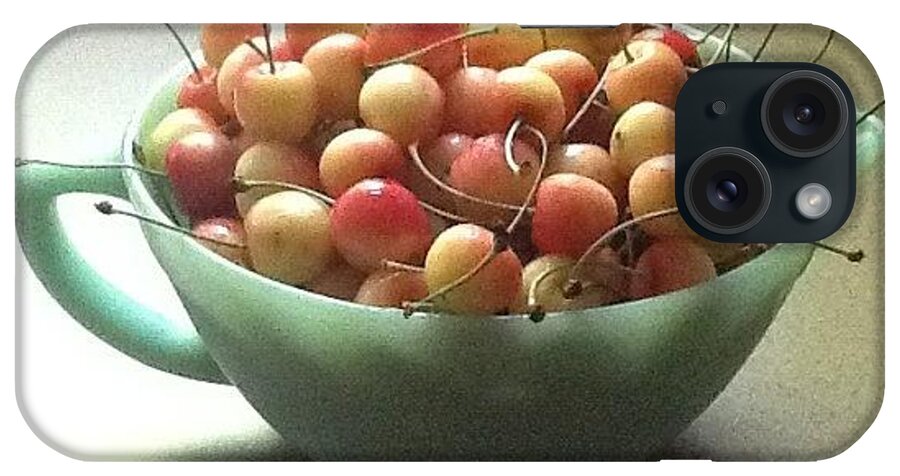 Still Life iPhone Case featuring the photograph Just A Bowl Of Cherries by Kim Still