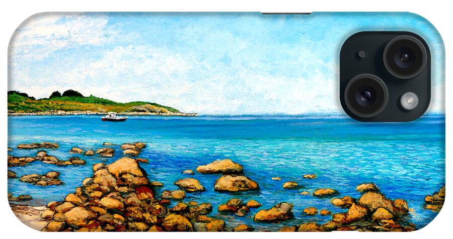 Kettle Cove iPhone Case featuring the painting Kettle Cove by Tom Roderick