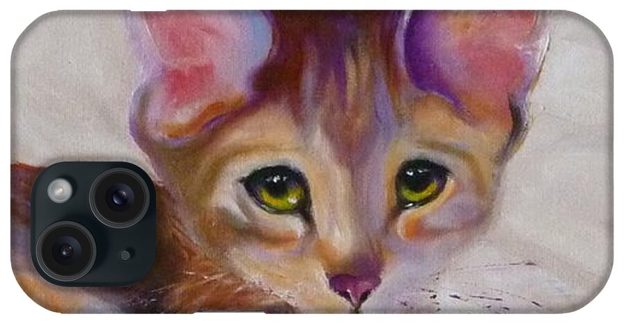 Kitten iPhone Case featuring the painting Kitten Princess by Susan A Becker