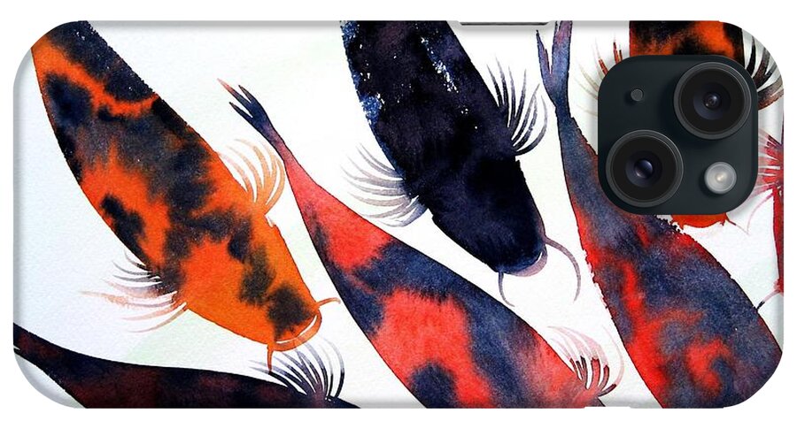 Nature iPhone Case featuring the painting Koi Pond by Frances Ku