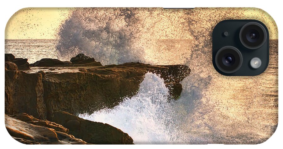 La Jolla iPhone Case featuring the photograph La Jolla Cove Wave Crash by Eddie Yerkish