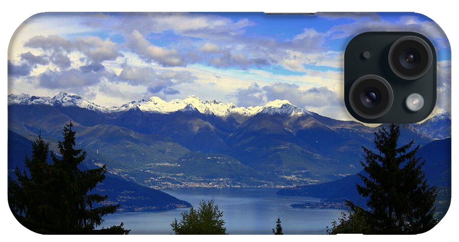 View iPhone Case featuring the photograph Lake of Como View by Valentino Visentini