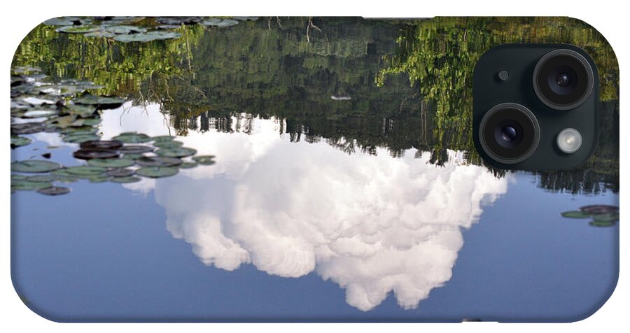 Clouds Reflecting iPhone Case featuring the photograph Lake Reflection by Kay Lovingood
