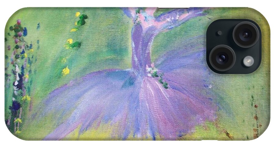 Lavender iPhone Case featuring the painting Lavender Ballerina by Judith Desrosiers