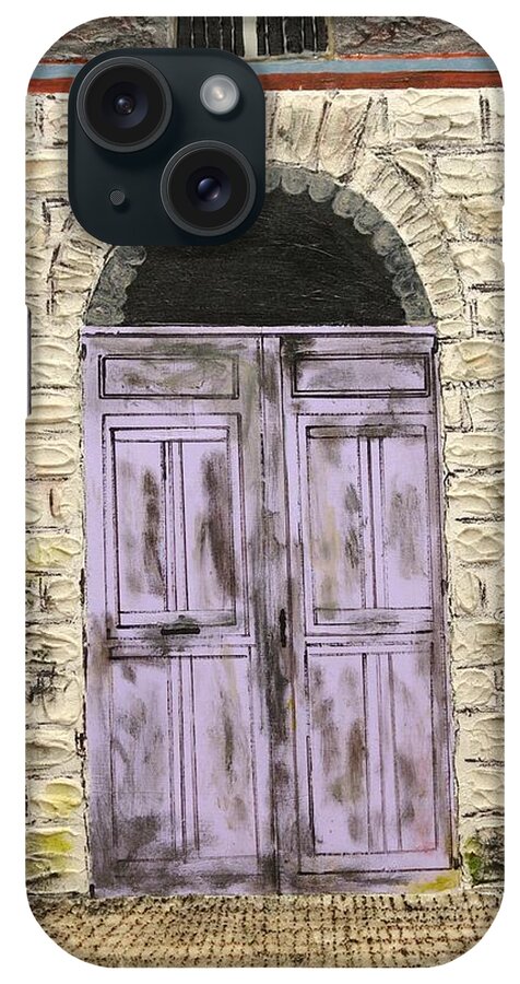 France iPhone Case featuring the painting Lavender Door-France by Robert Handler