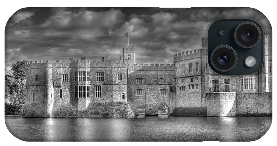 Leeds Castle iPhone Case featuring the photograph Leeds Castle in Black and White by Chris Thaxter
