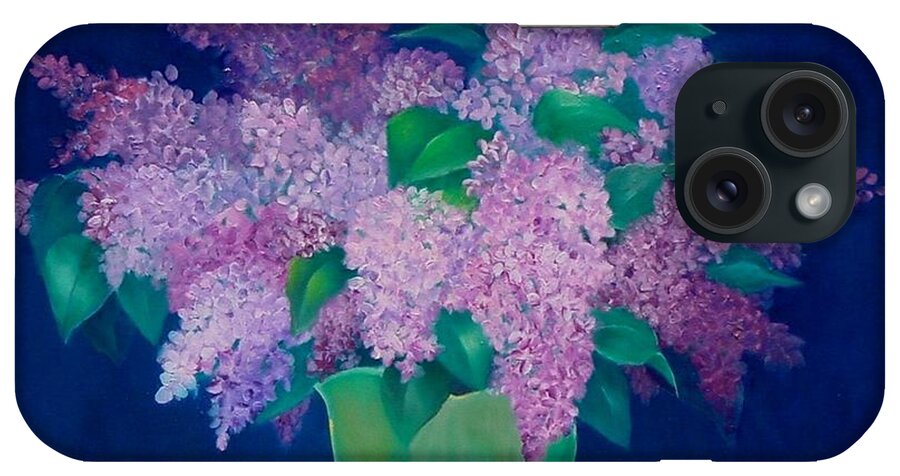 Flowers iPhone Case featuring the painting Lilac by Karin Eisermann