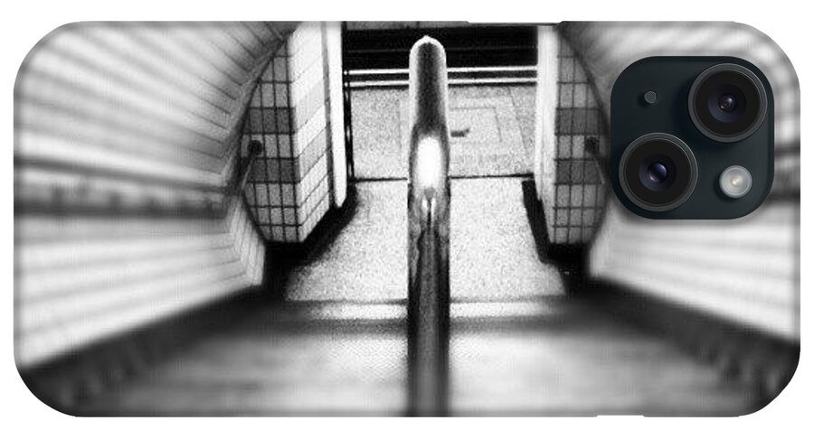 Trainstation iPhone Case featuring the photograph #london #uk May 2012| #underground by Abdelrahman Alawwad
