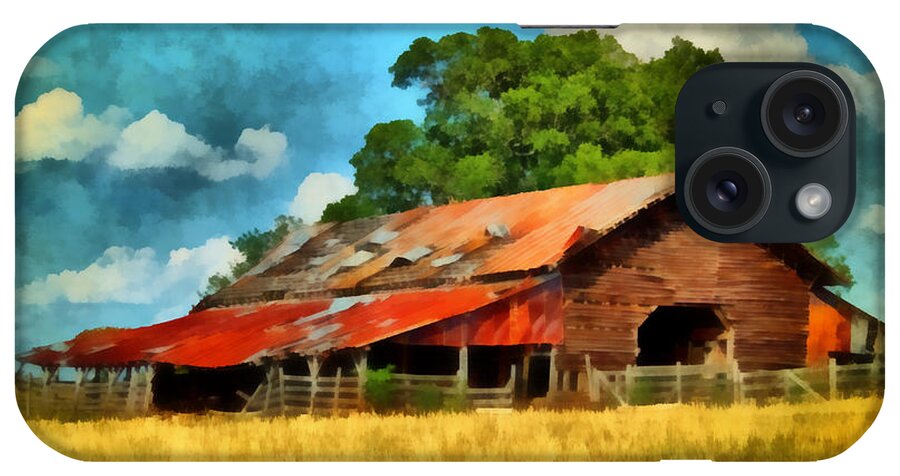 Barn iPhone Case featuring the painting Long Road Barn by Lynne Jenkins