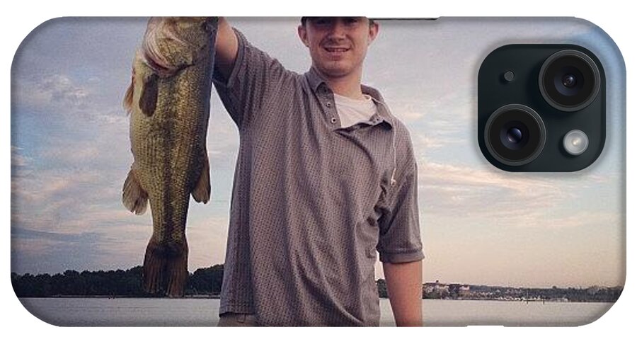  iPhone Case featuring the photograph Look At That Bass!!! Bass Fishing Out by Joshua Leder