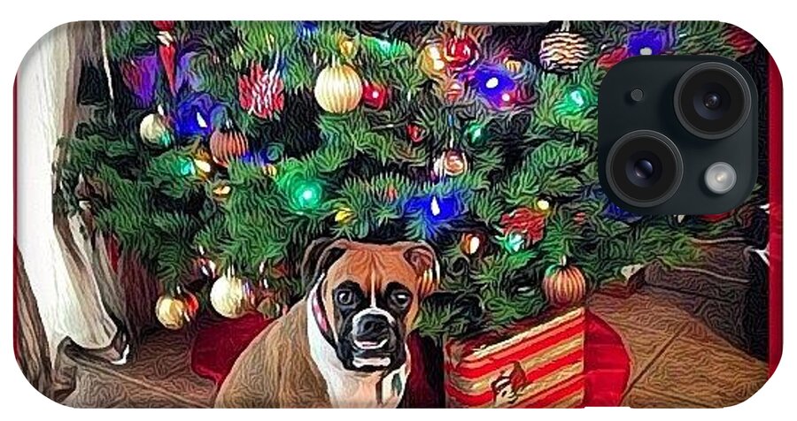Petstagram iPhone Case featuring the photograph Ma Got Her Real Christmas Tree 🐶🎄 by Susan Scott 
