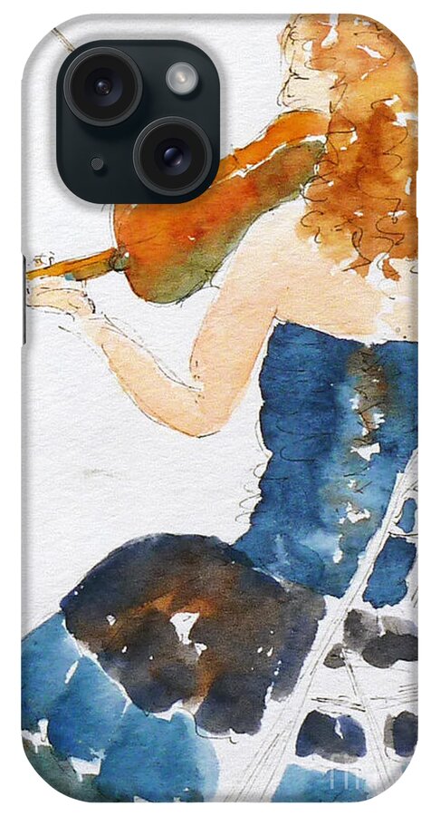French Polynesia iPhone Case featuring the painting Magdalena On Viola by Pat Katz