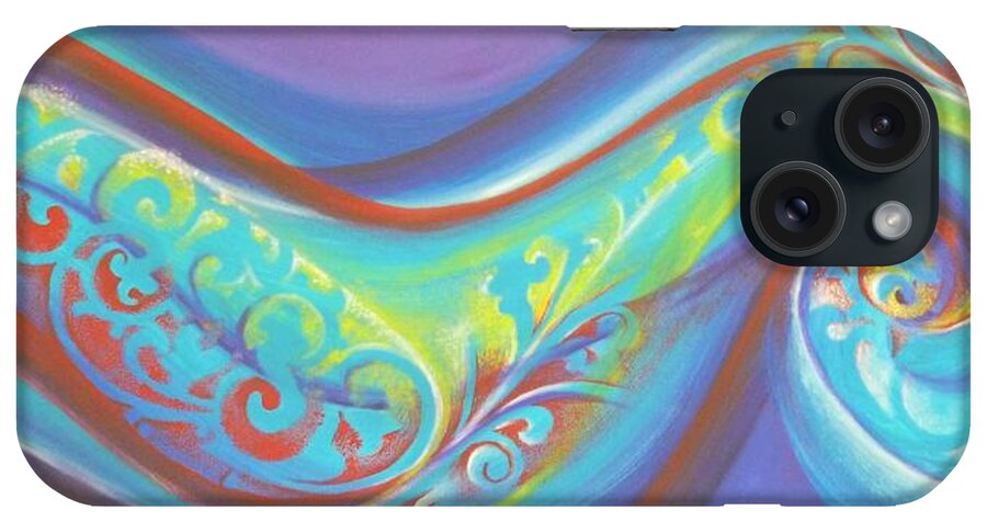 Magical iPhone Case featuring the painting Magical Wave Water by Reina Cottier