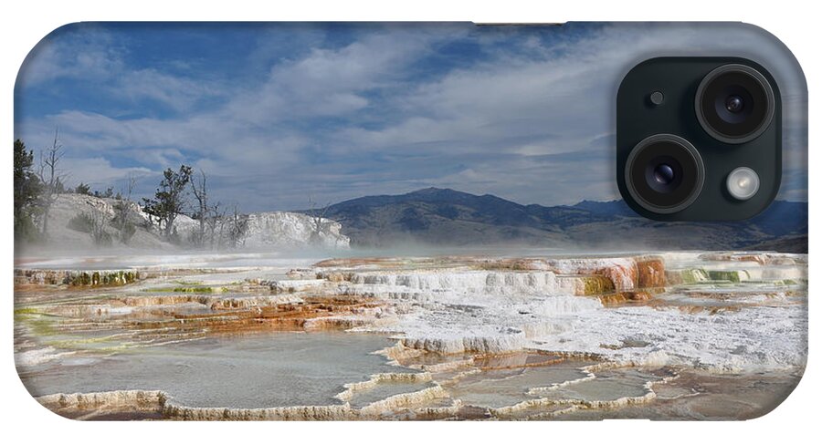 Landscape iPhone Case featuring the photograph Mammoth Hot Springs by Victoria Porter