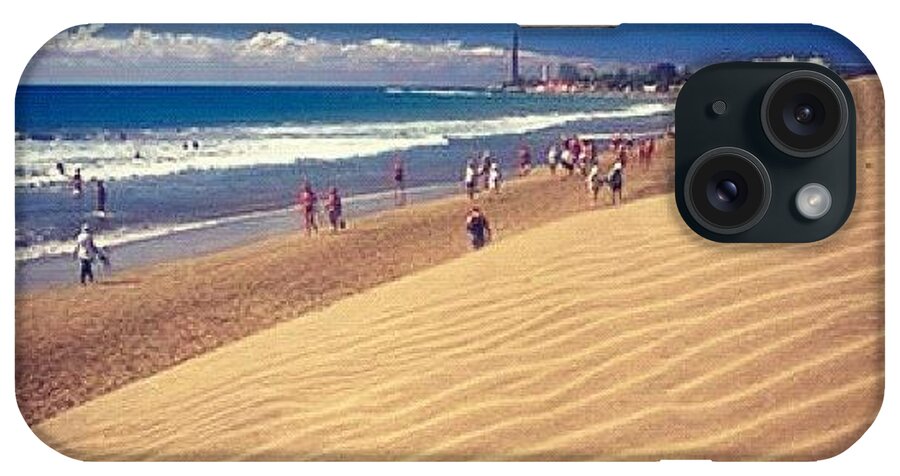 Travelingram iPhone Case featuring the photograph Maspalomas Beach, Islas Canarias, Spain by Barbato Miele 🇮🇹