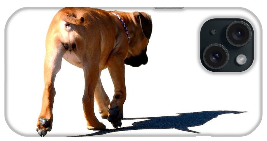 Dog iPhone Case featuring the digital art Me and My Shadow by Dale  Ford