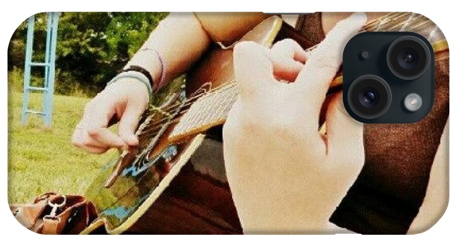 Guitar iPhone Case featuring the photograph Me Jammin By The Jungle Jim ;d Follow by Melissa Bussey